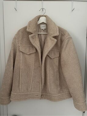 Vince Beige Teddy Sherpa Jacket